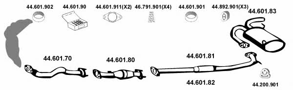  442095 Exhaust system 442095