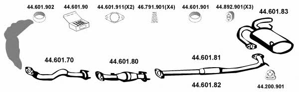  442096 Exhaust system 442096