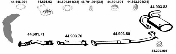  442098 Exhaust system 442098