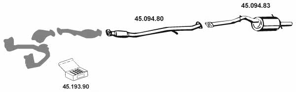  452007 Exhaust system 452007