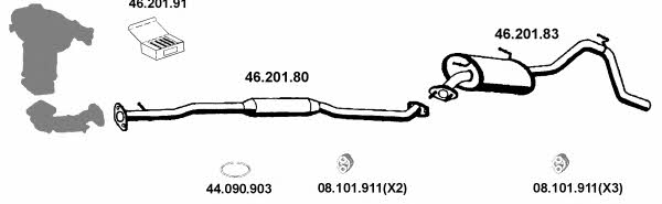  462011 Exhaust system 462011