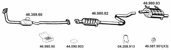  462014 Exhaust system 462014