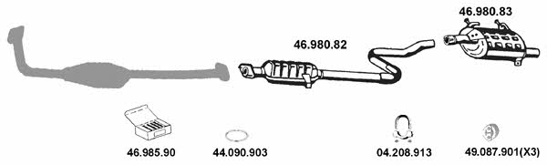  462017 Exhaust system 462017