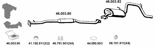  462023 Exhaust system 462023