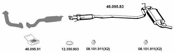  462028 Exhaust system 462028