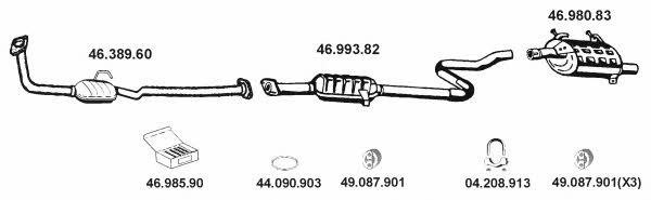  462032 Exhaust system 462032