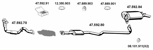  472022 Exhaust system 472022