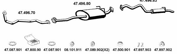  472042 Exhaust system 472042