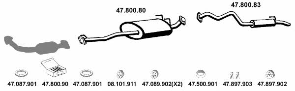  472043 Exhaust system 472043