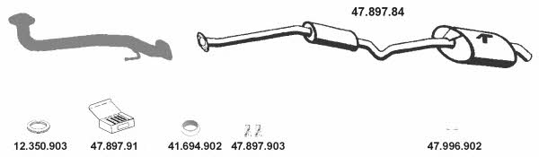  472045 Exhaust system 472045