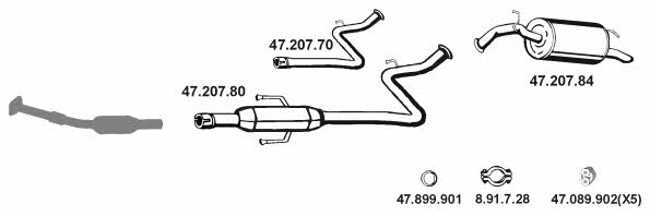  472065 Exhaust system 472065
