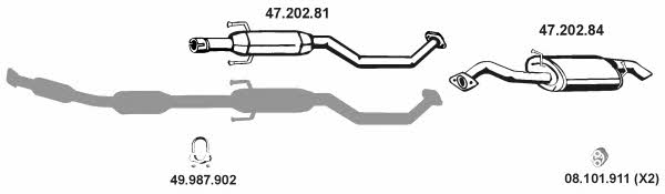  472067 Exhaust system 472067