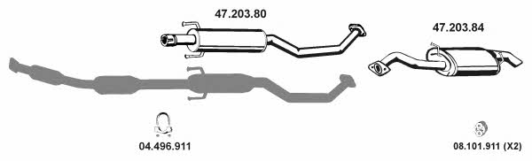  472068 Exhaust system 472068