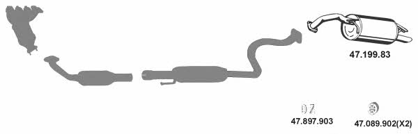 Eberspaecher 472076 Exhaust system 472076