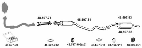  482011 Exhaust system 482011