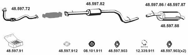  482023 Exhaust system 482023
