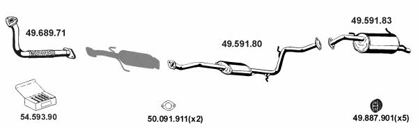  492003 Exhaust system 492003
