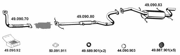  492014 Exhaust system 492014