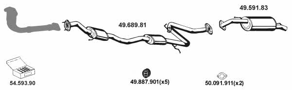  492027 Exhaust system 492027