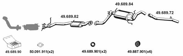  492029 Exhaust system 492029