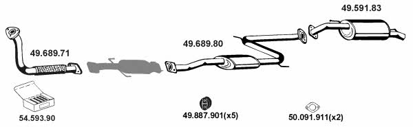 492030 Exhaust system 492030