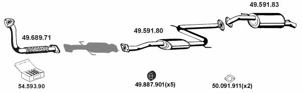  492031 Exhaust system 492031