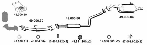  492033 Exhaust system 492033