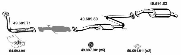  492035 Exhaust system 492035