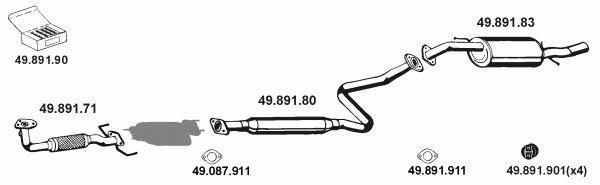  492047 Exhaust system 492047