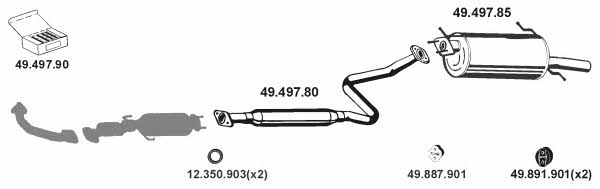  492048 Exhaust system 492048