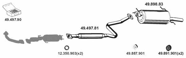  492049 Exhaust system 492049
