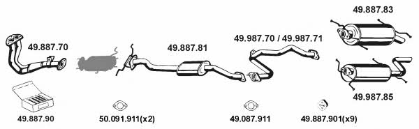  492050 Exhaust system 492050