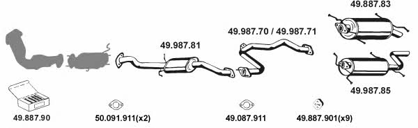  492052 Exhaust system 492052