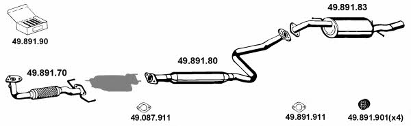  492056 Exhaust system 492056