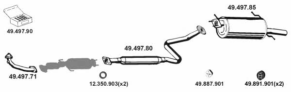  492057 Exhaust system 492057