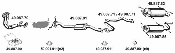  492059 Exhaust system 492059