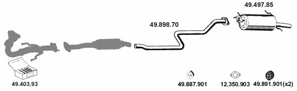  492062 Exhaust system 492062