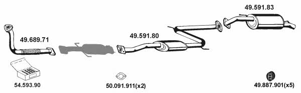  492068 Exhaust system 492068