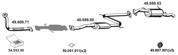  492069 Exhaust system 492069