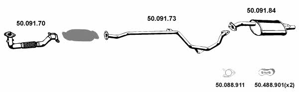 502022 Exhaust system 502022