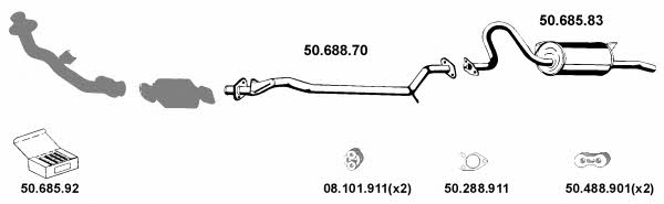  502025 Exhaust system 502025