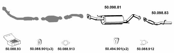  502040 Exhaust system 502040