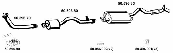  502045 Exhaust system 502045
