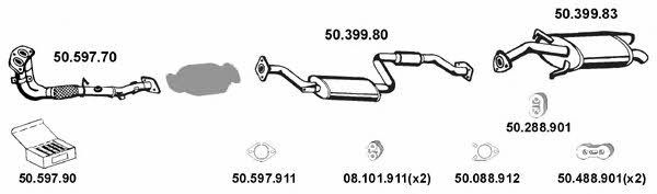  502047 Exhaust system 502047