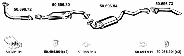  502054 Exhaust system 502054
