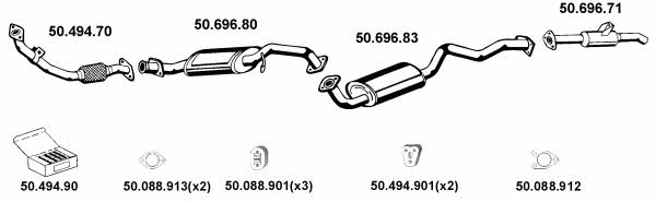 502056 Exhaust system 502056