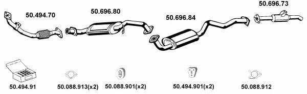  502057 Exhaust system 502057