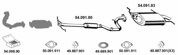  542003 Exhaust system 542003