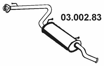 Eberspaecher 03.002.83 End Silencer 0300283