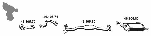  462036 Exhaust system 462036